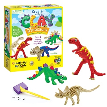 Clay Dinosaurs Craft Kit for Kids Ages 5-8+ Fun Educational Toy