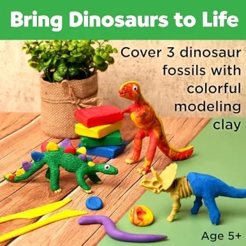 Clay Dinosaurs Craft Kit for Kids Ages 5-8+ Fun Educational Toy