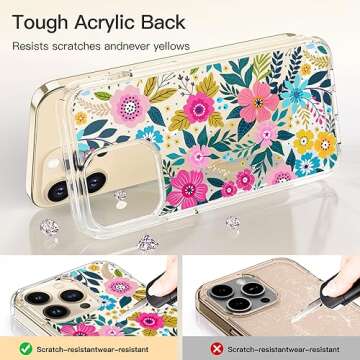 Stylish ICEDIO iPhone 14 Pro Case with Screen Protector