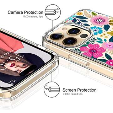 Stylish ICEDIO iPhone 14 Pro Case with Screen Protector