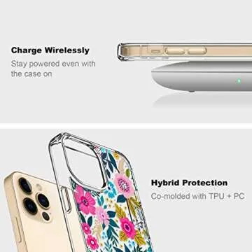 Stylish ICEDIO iPhone 14 Pro Case with Screen Protector