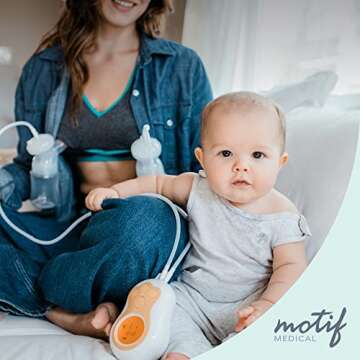 Motif Medical Duo Portable Electric Breast Pump - Quiet and Discreet