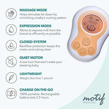 Motif Medical Duo Electric Breast Pump for Traveling Moms