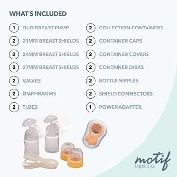 Motif Medical Duo Electric Breast Pump for Traveling Moms