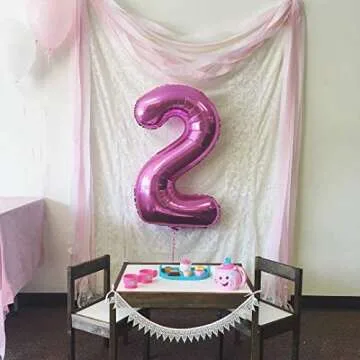 Tellpet Jumbo Pink Number 2 Balloon for Parties
