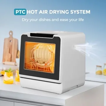 Compact EUHOMY Mini Dishwasher with Built-in Water Tank