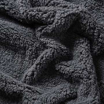 CHEE RAY Waterproof Dog Blanket 58 x 39 in, Soft Pet Pee Proof Throws for Couch Sofa Bed, Reversible Plush Protector Cover for Small/Medium/Large Dogs Puppies Cats, Grey