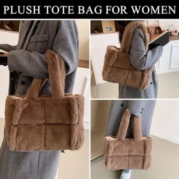 Extolove Fluffy Tote Bag for Stylish Everyday Use