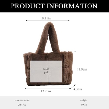 Extolove Fluffy Tote Bag for Stylish Everyday Use
