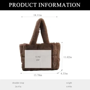 Extolove Fluffy Tote Bag for Stylish Everyday Use
