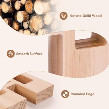 Woodtoe Building Blocks Set - 24 Gem Cubes for Kids