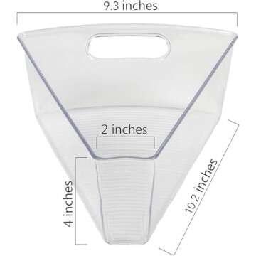 Kitchen Spaces Lazy Susan Deep Organizer Bins, Corner Cabinet Turntable Shelf Storage for Kitchen an...