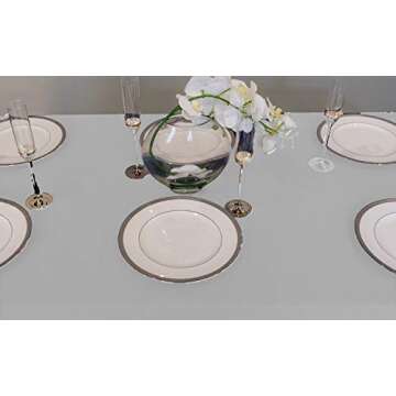 Kadut Rectangle Tablecloth (60 x 102 Inch) White Rectangular Cloth for 6 Foot Table | Heavy Duty Fabric | Stain Proof Cloth for Parties, Weddings, Kitchen, Wrinkle-Resistant Cover