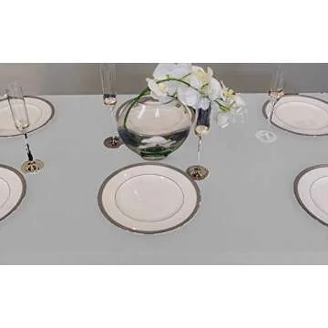 Kadut Rectangle Tablecloth (60 x 102 Inch) White Rectangular Cloth for 6 Foot Table | Heavy Duty Fabric | Stain Proof Cloth for Parties, Weddings, Kitchen, Wrinkle-Resistant Cover