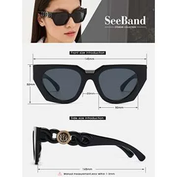 Trendy SeeBand Cat Eye Sunglasses with UV Protection