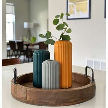 Rumi Décor Ceramic Vases Set for Elegant Home Decor