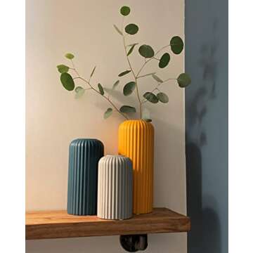 Rumi Décor Ceramic Vases Set for Elegant Home Decor