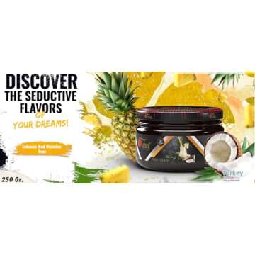 Tanya Herbal Shisha, Tobacco Free 250G Bag with Pina Colada Flavor