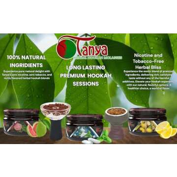 Tanya Herbal Shisha - Nicotine Free, 250G Pina Colada