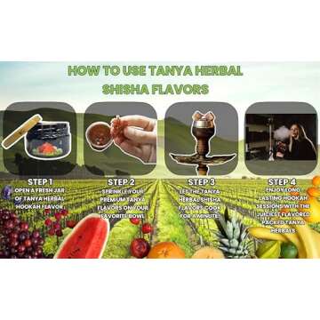 Tanya Herbal Shisha - Nicotine Free, 250G Pina Colada