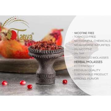 Tanya Herbal Shisha - Nicotine Free, 250G Pina Colada