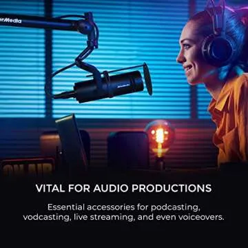 AVerMedia Live Streamer POP Filter - BA310, Microphone pop Filter, Professional Audio Capture for Live Stream, podcasting and vlogging, Exclusively for Live Streamer MIC AM330, AM350