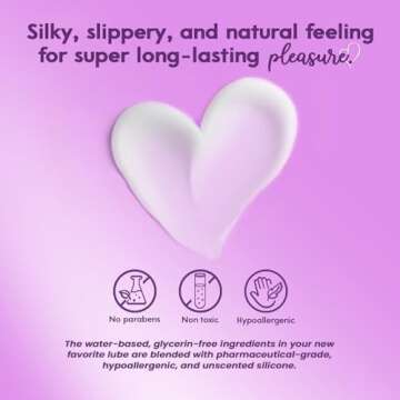 Sliquid Silk Intimate Lubricant - Silicone & Water-Based Lube Blend for Women/Men/Couples, Hypoallergenic Lube, Hybrid Silicone Lube & Water-Based Lubricant, Waterproof, Unscented, 4.2 Fl Oz