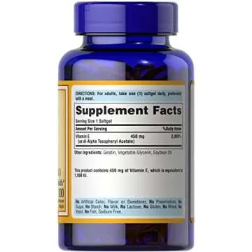 Puritan's Pride Vitamin E 450 Mg, supports immune function, Capsule 100 count