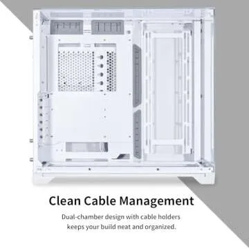 Lian Li O11 Vision -Three Sided Tempered Glass Panels - Dual-Chamber ATX Mid Tower - Up to 2 x 360mm Radiators - Removable Motherboard Tray for PC Building - Up to 455mm Large GPUs (O11VW.US)