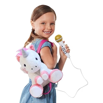 Singing Machine Portable Karaoke Machine for Kids, Plush Toy Backpack with Microphone - The Sing Alo...
