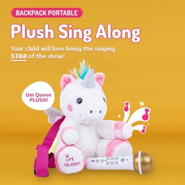 Singing Machine Kids Karaoke Plush Backpack with Microphone