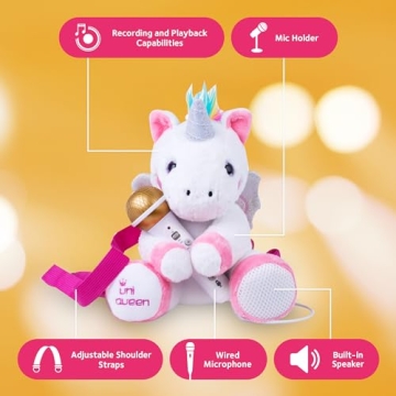 Singing Machine Kids Karaoke Plush Backpack with Microphone