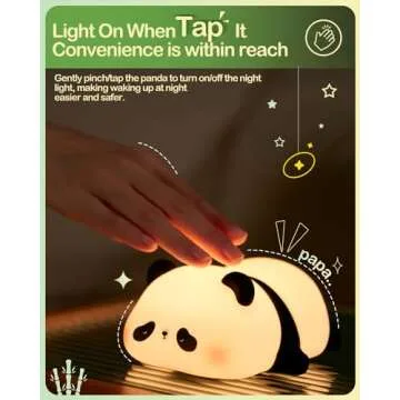 ATSUI Cute Panda Night Light for Kids - Safe and Fun
