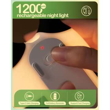 ATSUI Cute Panda Night Light for Kids - Safe and Fun