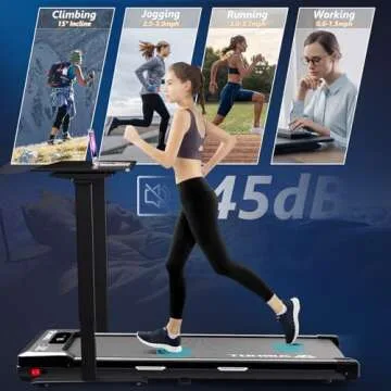 Walking Pad with Incline, AIRHOT 3 in 1 Under Desk Treadmill with 265LBS, Portable Walking Treadmill with Remote Control, LED Display, Mini Walking Jogging Machine for Home Office