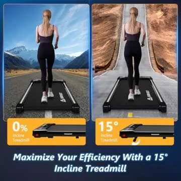 Walking Pad with Incline, AIRHOT 3 in 1 Under Desk Treadmill with 265LBS, Portable Walking Treadmill with Remote Control, LED Display, Mini Walking Jogging Machine for Home Office