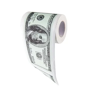 BigMouth Inc. 100 Dollar Money Funny Toilet Paper, Novelty Printed Toilet Tissue, 1 Roll