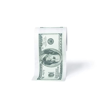 BigMouth Inc. 100 Dollar Money Funny Toilet Paper, Novelty Printed Toilet Tissue, 1 Roll