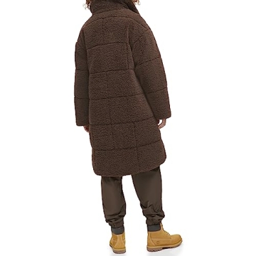 Levi's Women's Long Sherpa Teddy Coat Warm Stylish Quilted