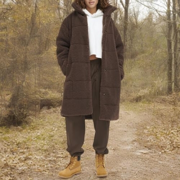 Levi's Women's Long Sherpa Teddy Coat Warm Stylish Quilted