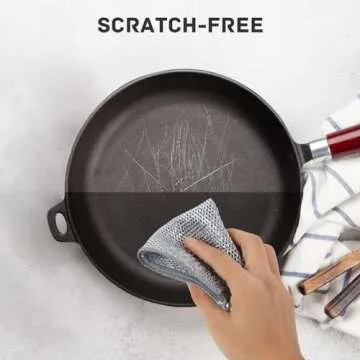 VTMCUI 10 pcs Multipurpose Wire Dishwashing Rag for Wet and Dry Dish, Multifunctional Non-Scratch Scrubbing Pads Kitchen Cleaning Cloths