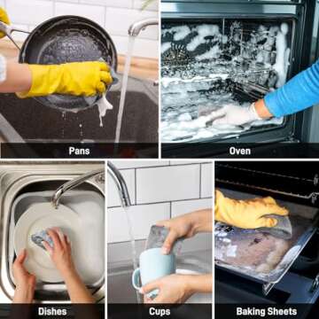 VTMCUI 10 pcs Multipurpose Wire Dishwashing Rag for Wet and Dry Dish, Multifunctional Non-Scratch Scrubbing Pads Kitchen Cleaning Cloths