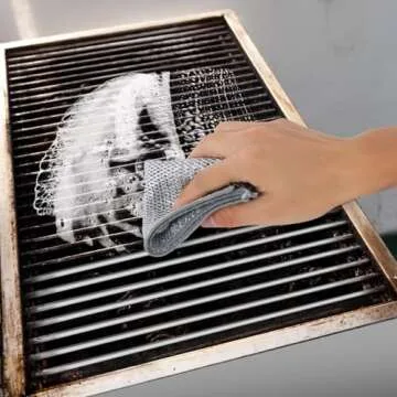 VTMCUI 10 pcs Multipurpose Wire Dishwashing Rag for Wet and Dry Dish, Multifunctional Non-Scratch Scrubbing Pads Kitchen Cleaning Cloths