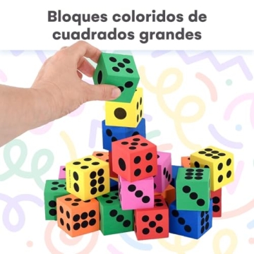 Kicko Foam Dice Set - Colorful, Safe Math Fun for Kids