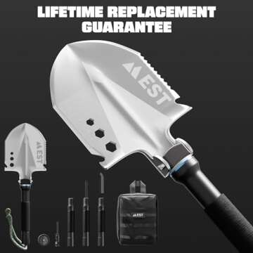 EST Gear Survival Shovel - 18-in-1 Camping Essential