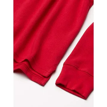 Boys Long Sleeve Classic Red Polo Shirt - X-Small