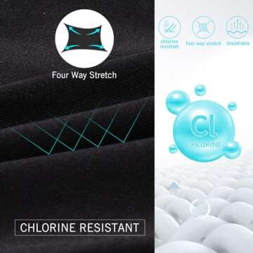 BALEAF Women's Adjustable Strap One Piece Swimsuit - Navy 36