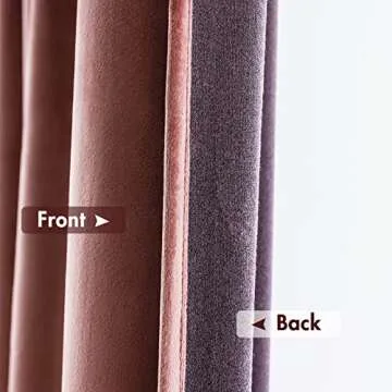 MIULEE Dusty Rose Pink Velvet Curtains Thermal Insulated Blackout Curtain Drapes for Bedroom Living Room Darkening 90 Inches Long Curtains Panels Rod Pocket Set of 2