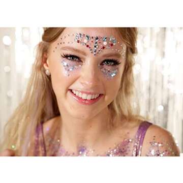 iMethod Body Glitter - 6 Jars Holographic Cosmetic Face Glitter, for Festival & Halloween Alien Makeup