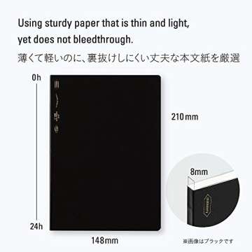 Nitoms S4111 STALOGY Notebook, A5, Squared, 1/2 Ear, Yellow